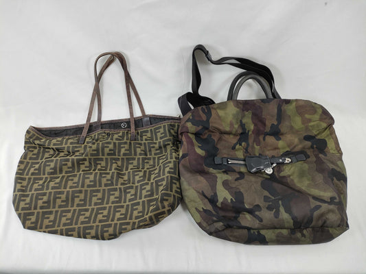 FENDI Zucca pattern Prada camouflage tote/shoulder bag 