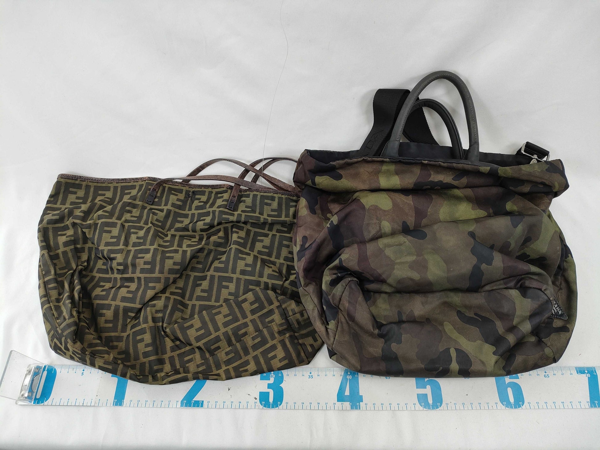 FENDI Zucca pattern Prada camouflage tote/shoulder bag 