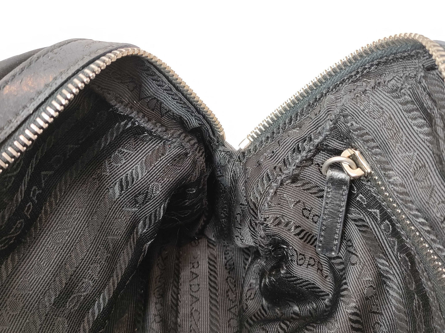 PRADA Nylon Handbag Triangle Plate Handbag