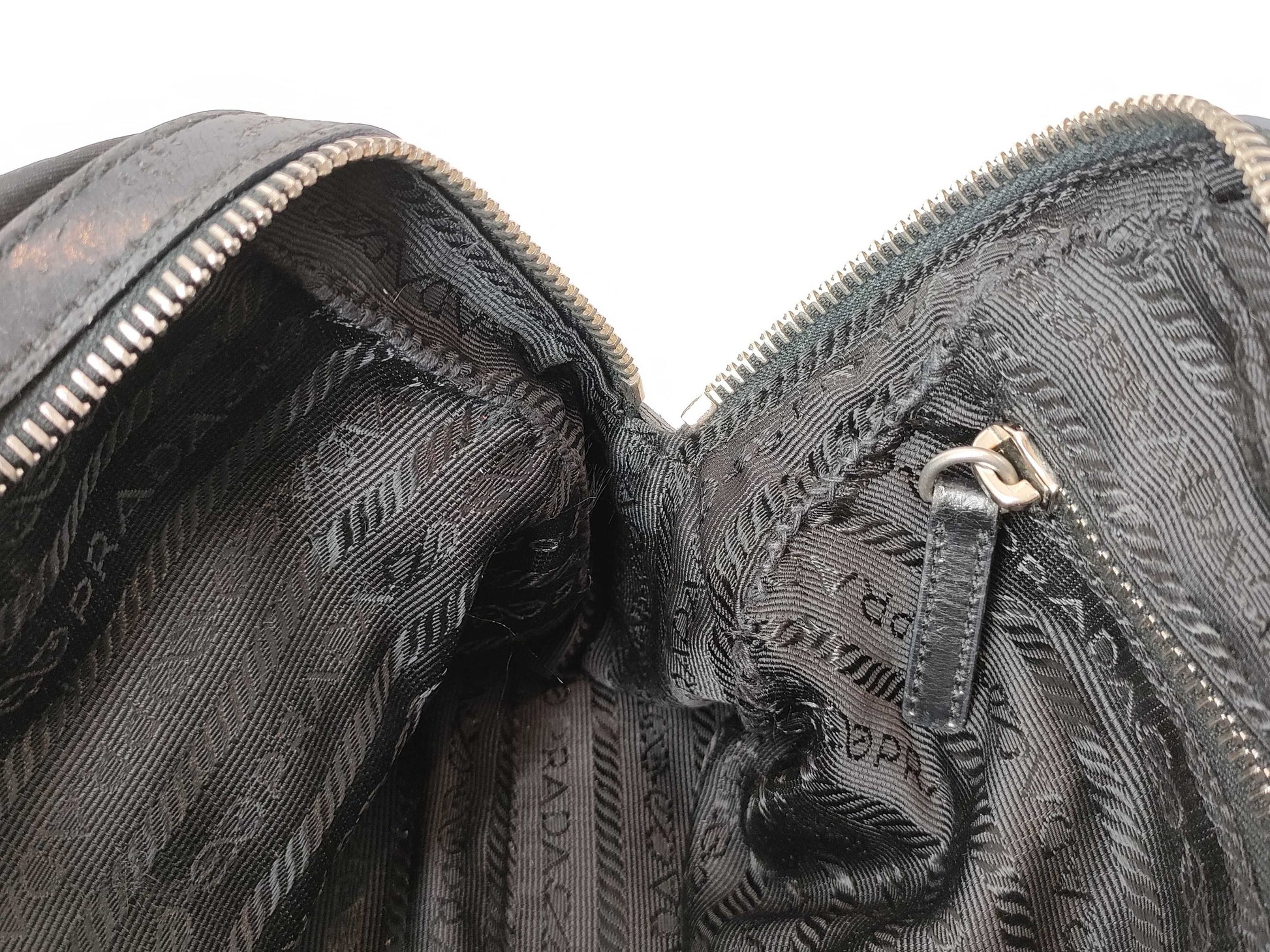 PRADA Nylon Handbag Triangle Plate Handbag