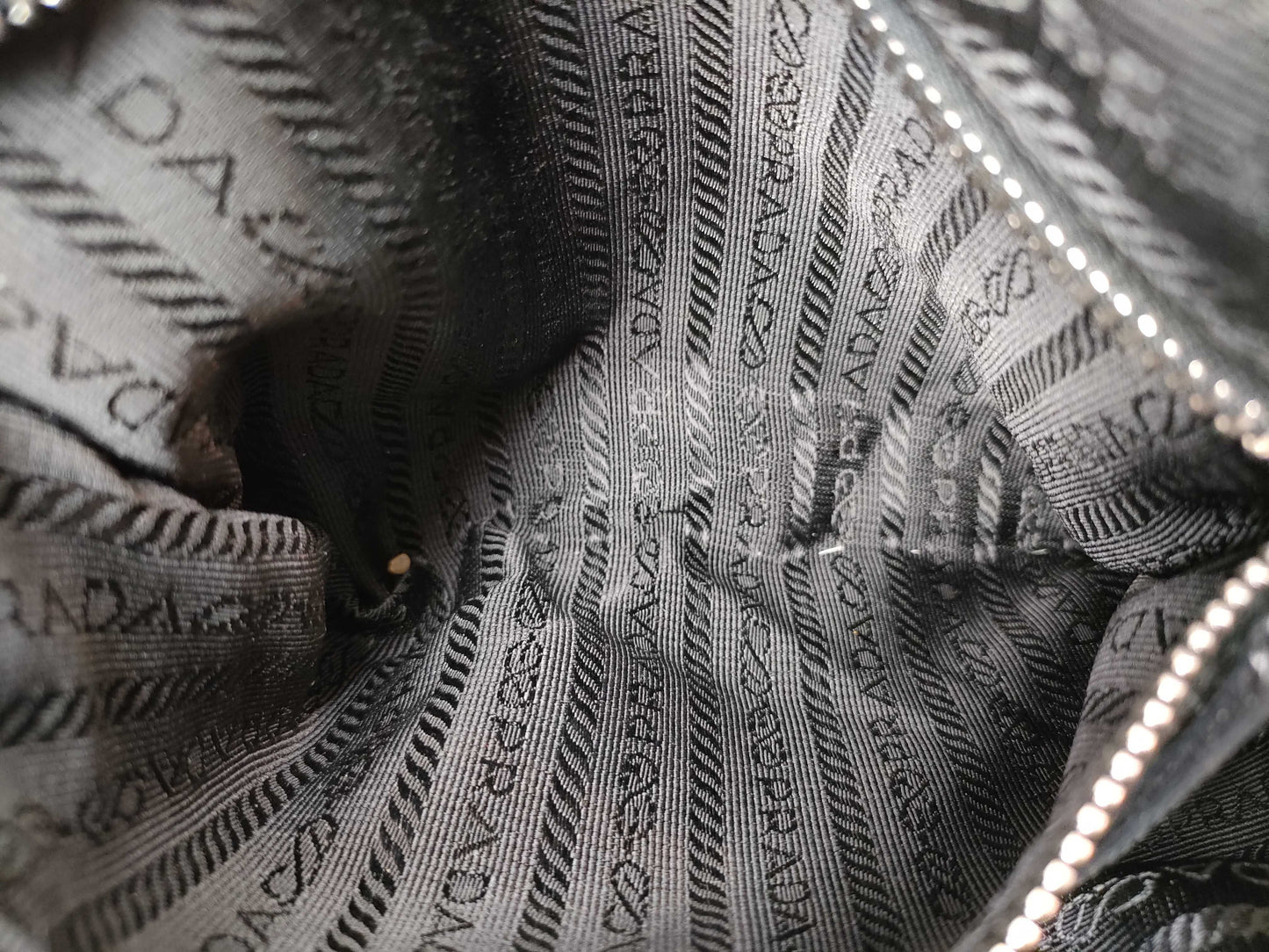 PRADA Nylon Handbag Triangle Plate Handbag