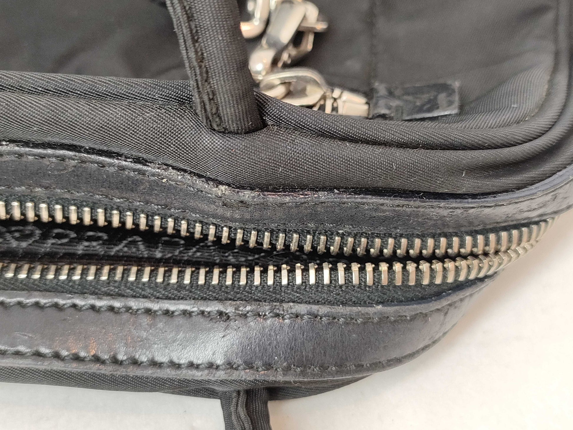 PRADA Nylon Handbag Triangle Plate Handbag