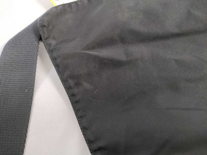 PRADA Nylon Shoulder Bag with No Gusset and Triangle Logo Plate