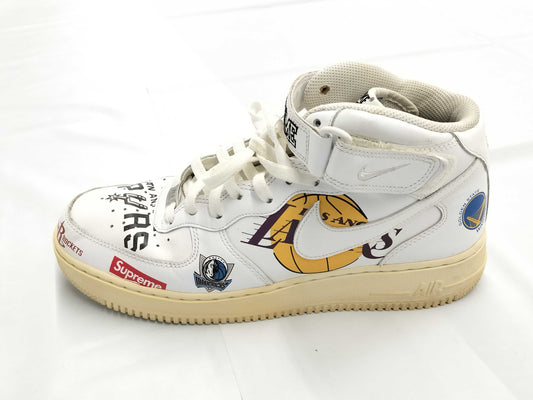 Supreme Air Force 1 NBA High-Top White Sneakers