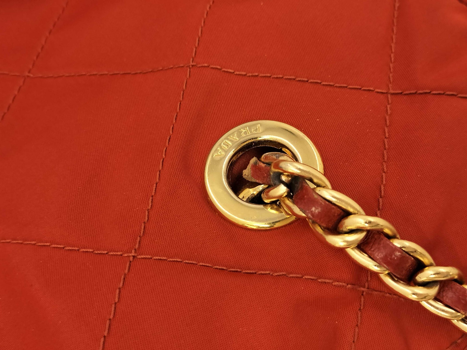 PRADA Nylon Quilted G-Chain Tote Bag