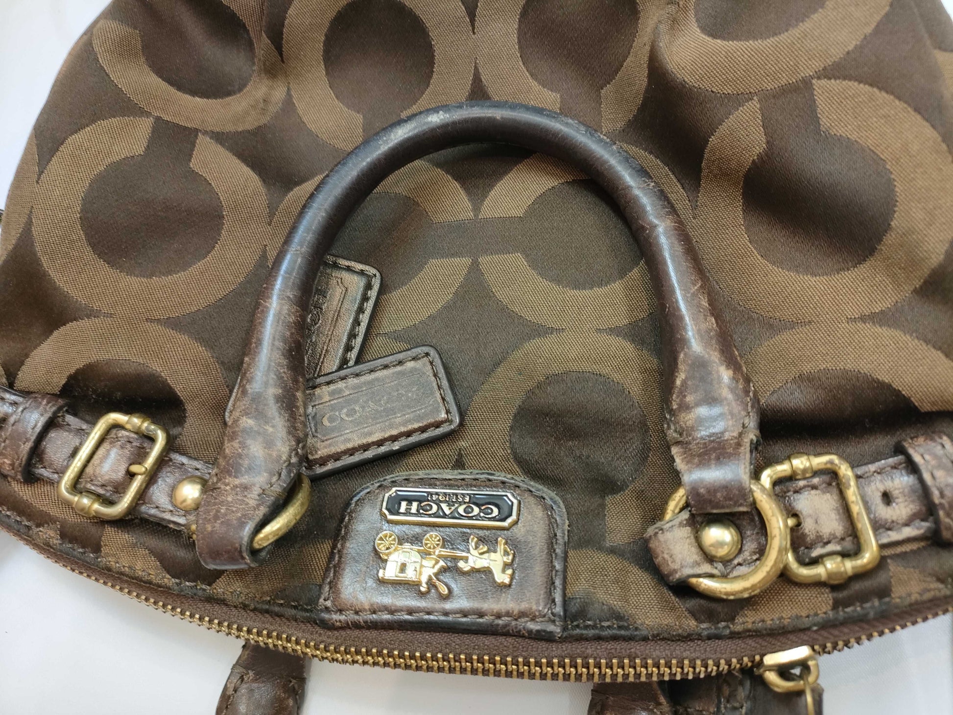 COACH Signature 18651/6279/6383/13341 Hand Tote and other 4-piece handbag set