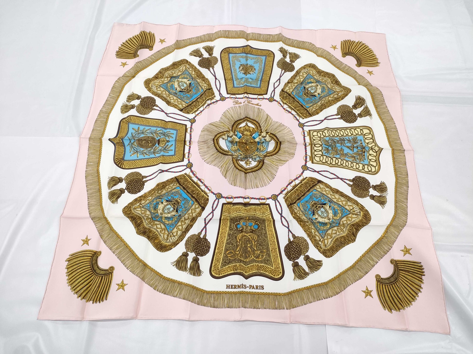 HERMES Carre Pink Scarf