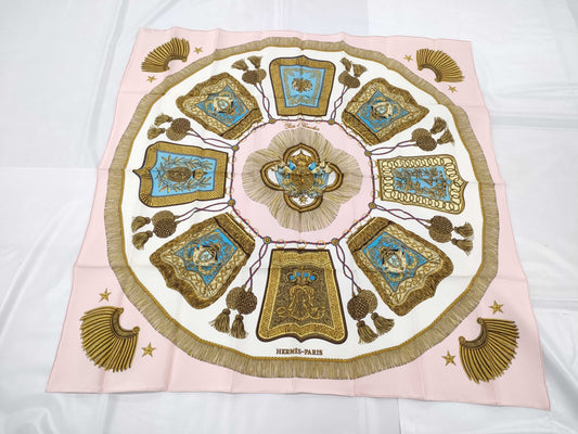 HERMES Carre Pink Scarf