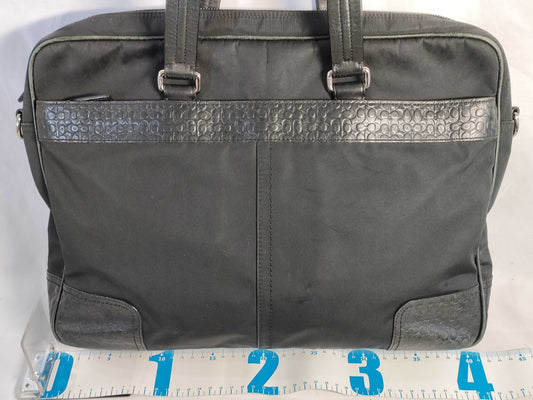 COACH Leather 2-Way Handbag Black F70323 Handbag