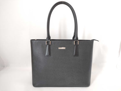 BURBERRY Leather Tote Bag with Interior Pocket and Nova Check