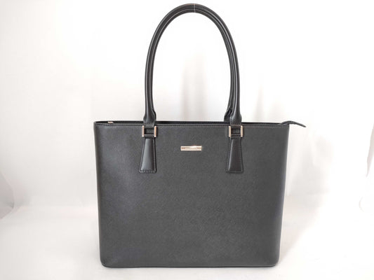 BURBERRY Leather Tote Bag with Interior Pocket and Nova Check