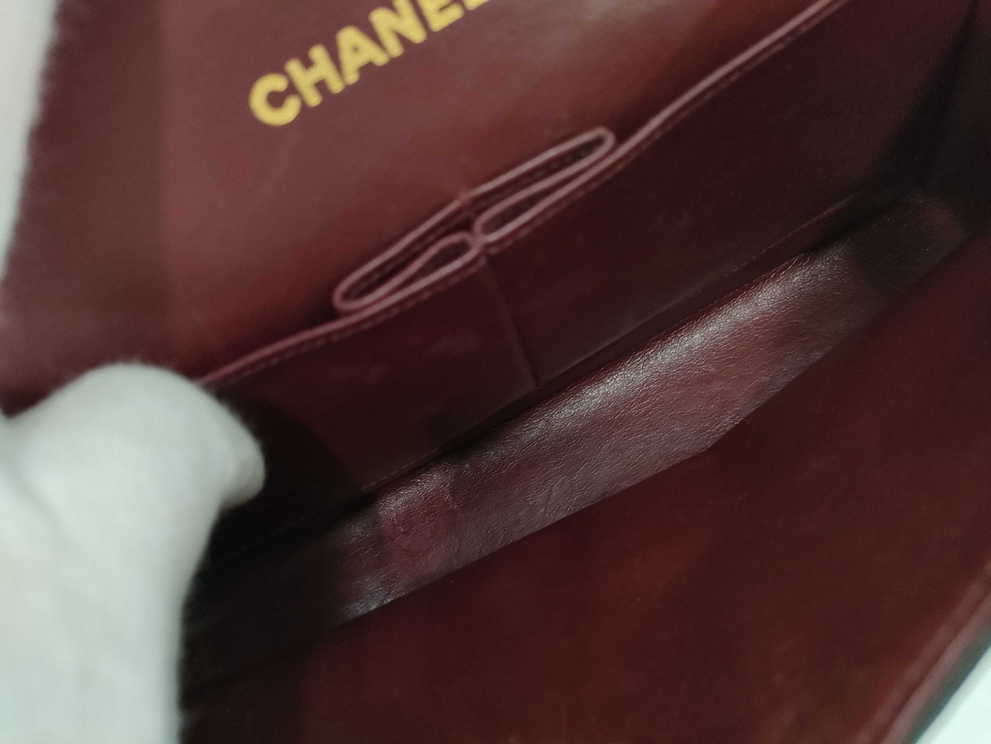 CHANEL 2838769 Lambskin Double Flap Turnlock Chain Shoulder Bag, No. 2