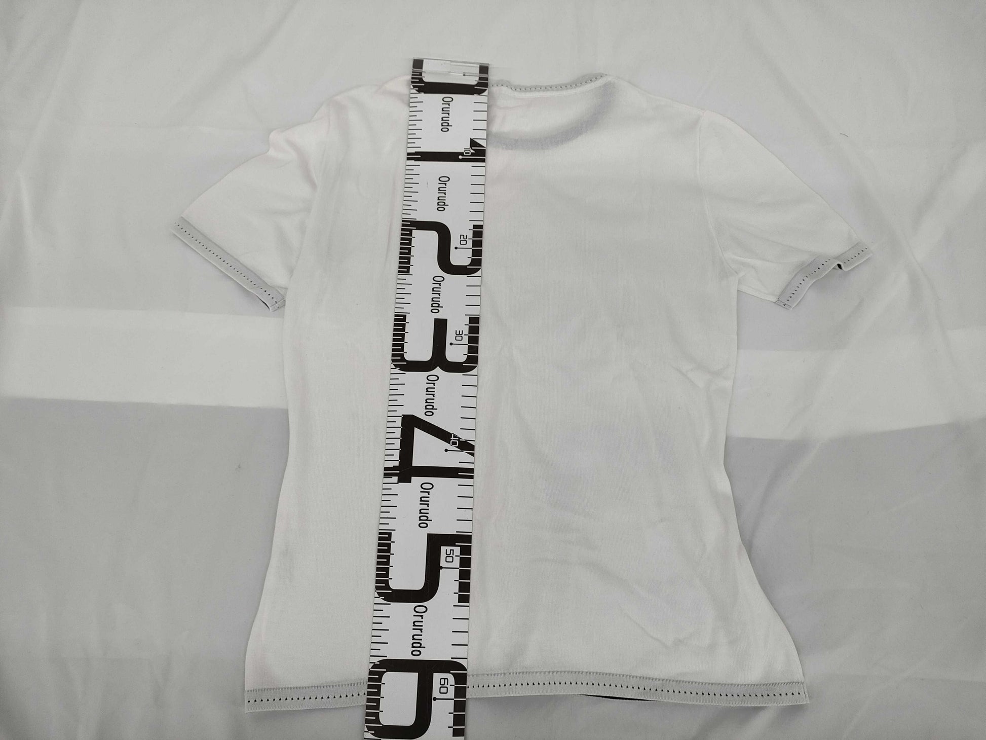 CHANEL Vertical Logo Knit T-Shirt with Missing Tag