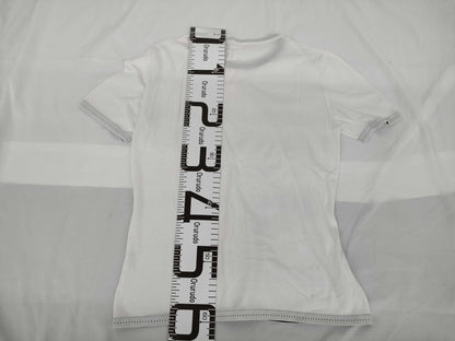 CHANEL Vertical Logo Knit T-Shirt with Missing Tag