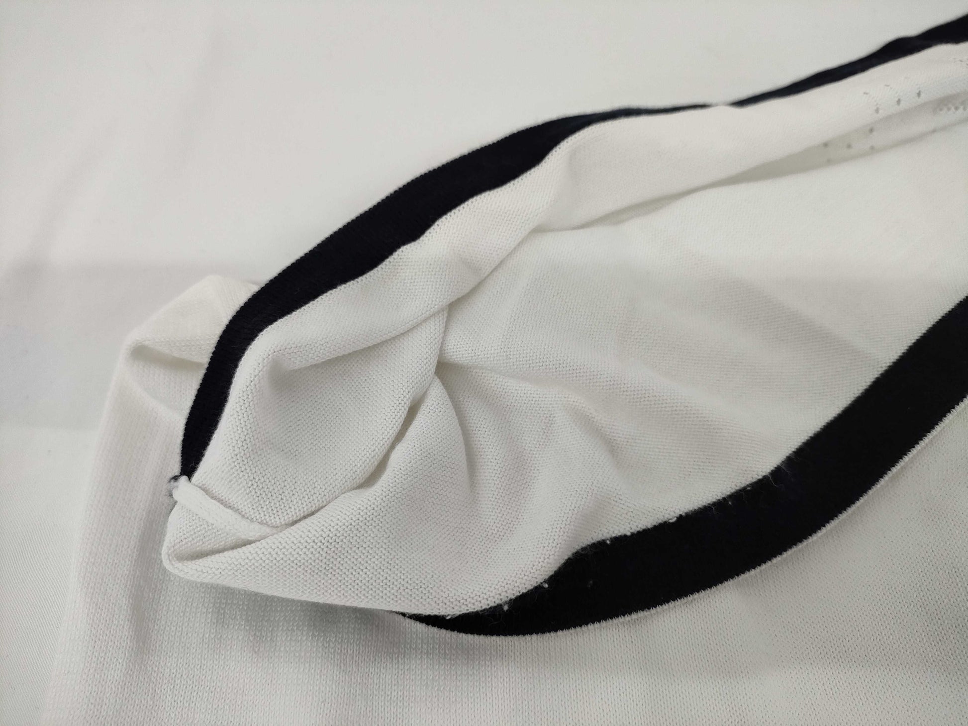 CHANEL Vertical Logo Knit T-Shirt with Missing Tag