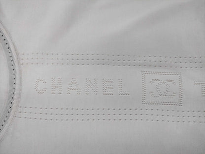 CHANEL Vertical Logo Knit T-Shirt with Missing Tag