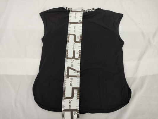 CHANEL Pocket Coco Button Black Sleeveless Top with Missing Tag Other Apparel