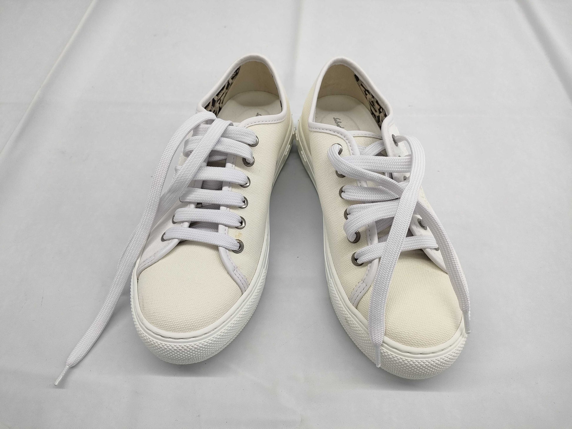 Salvatore Ferragamo Canvas/Gancini Motif Sneakers