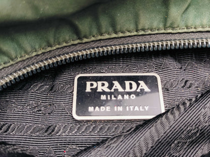 PRADA Nylon Handbag Khaki Handbag