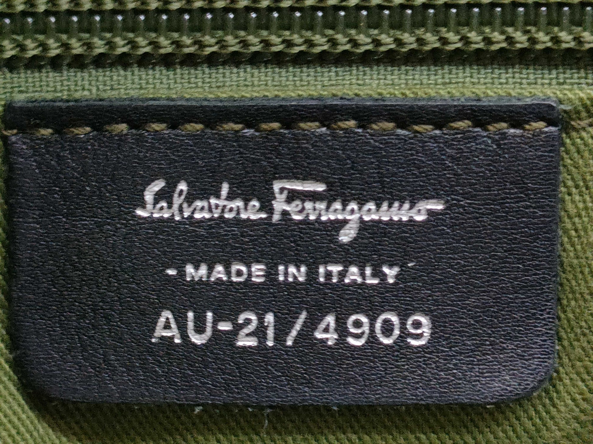 Salvatore Ferragamo Gancini Logo Leather Tote Bag