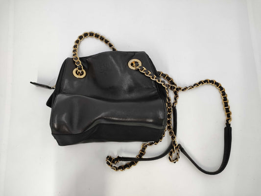 PRADA Chain Shoulder Bag Leather Nylon Shoulder Bag