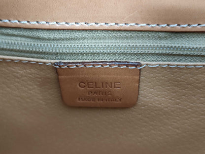 CELINE Macadam Shoulder Bag with Round Metal Fittings