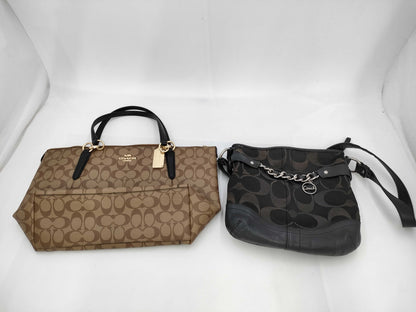 COACH Signature Tote/Shoulder Bag Set Bag
