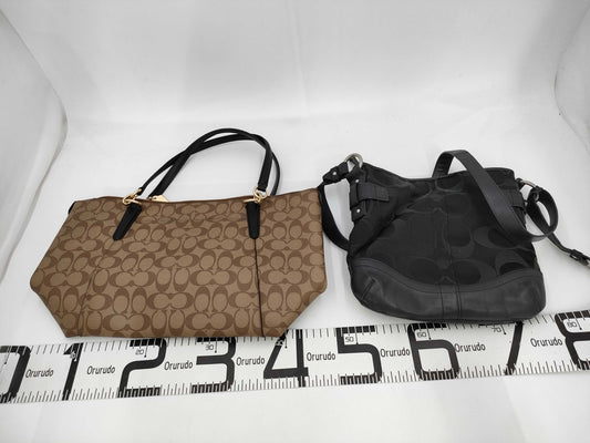COACH Signature Tote/Shoulder Bag Set Bag