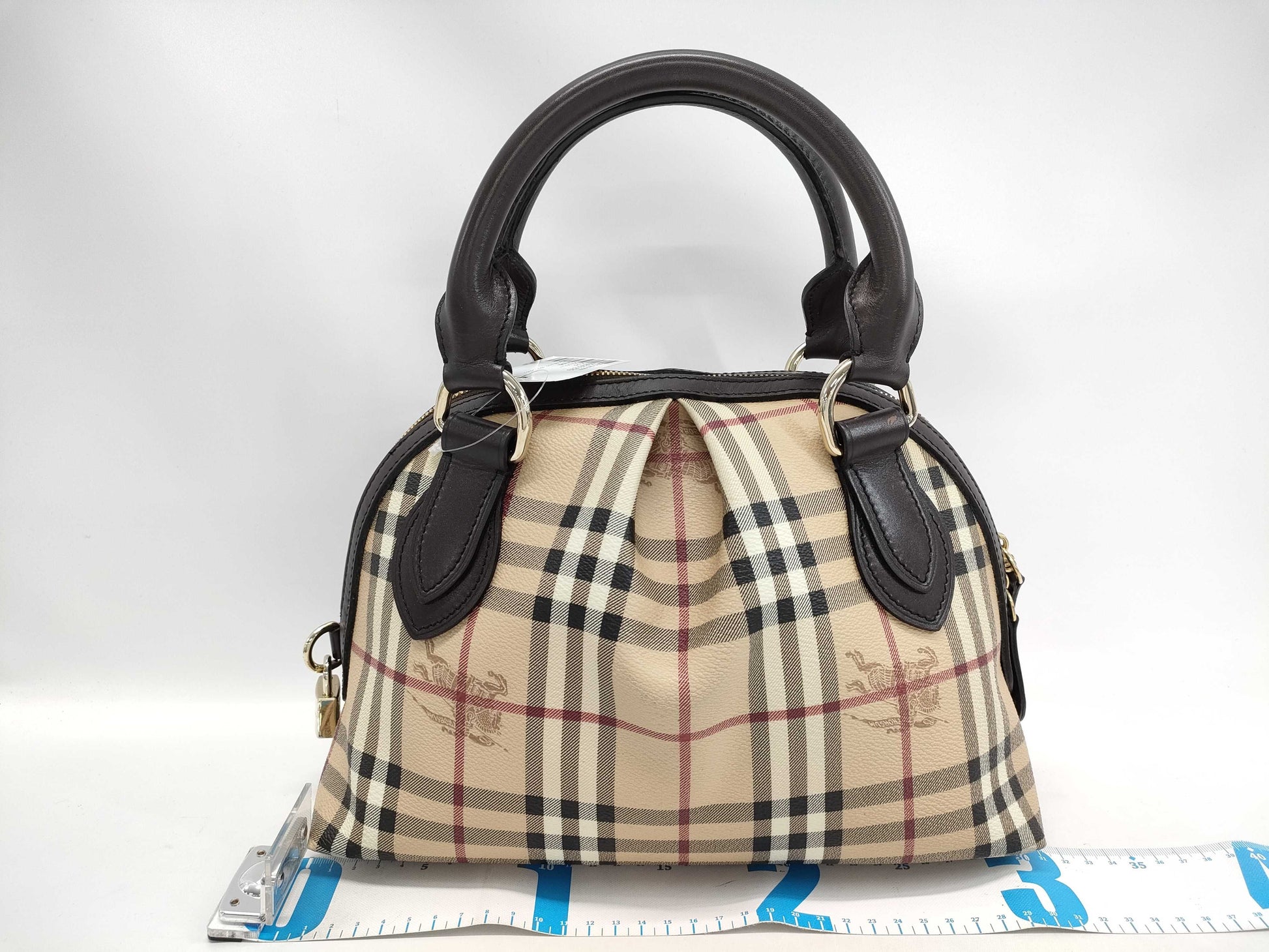 BURBERRY Nova Check Bowling Bag Handbag