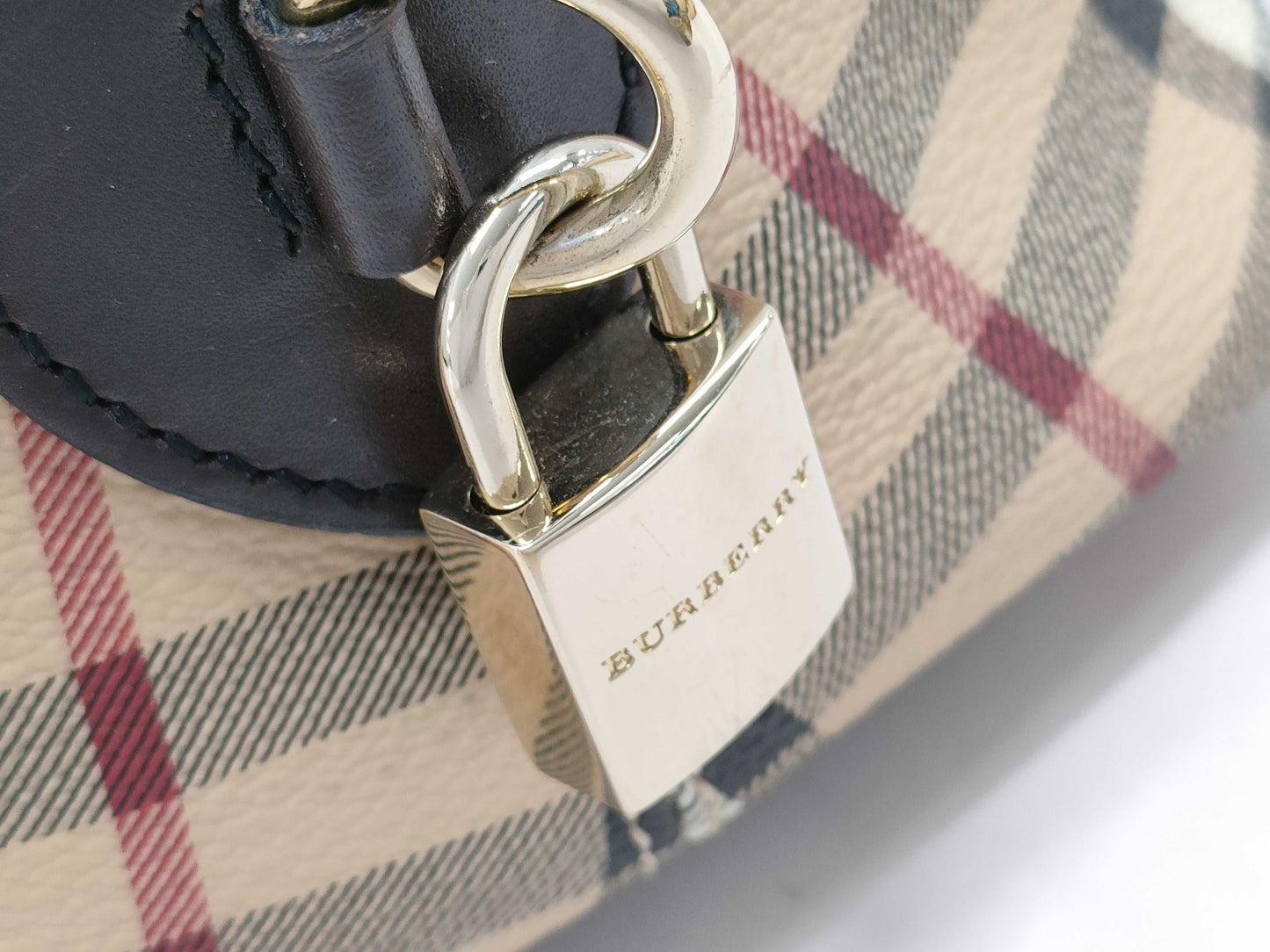 BURBERRY Nova Check Bowling Bag Handbag