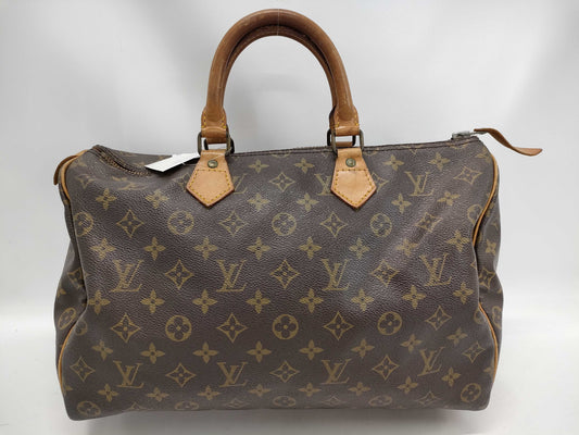 LOUIS VUITTON Monogram M41107 Speedy 35 Handbag with Pen Marks on the Inside