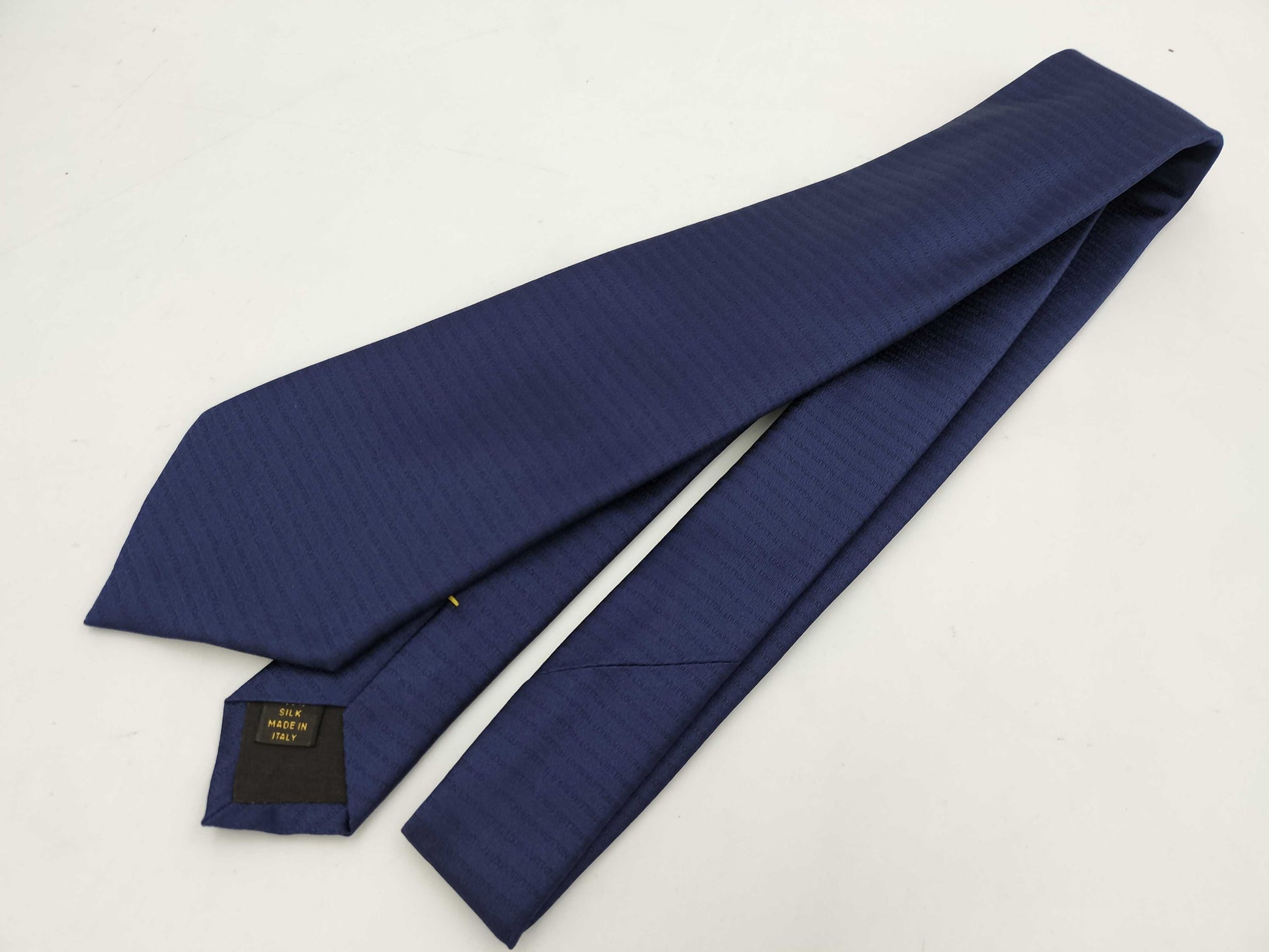 LOUIS VUITTON Tie Blue Logo Design Tie