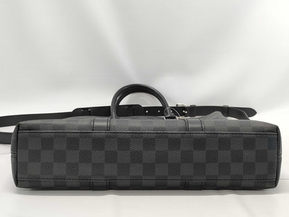 LOUIS VUITTON Damier Graphite N40000 Anton Handbag