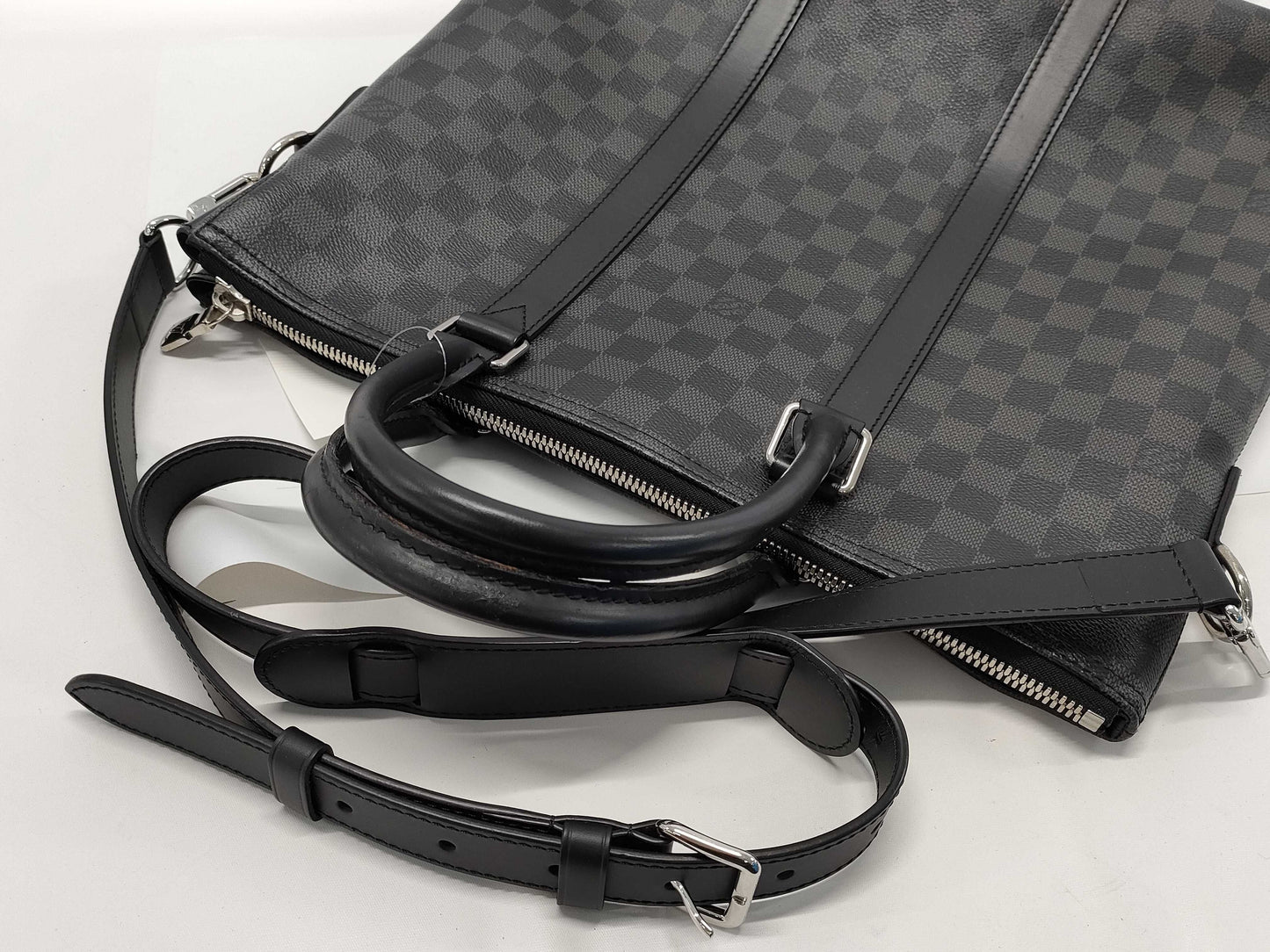LOUIS VUITTON Damier Graphite N40000 Anton Handbag