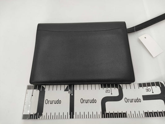 LOEWE Leather Anagram Clutch Bag Black Clutch Bag