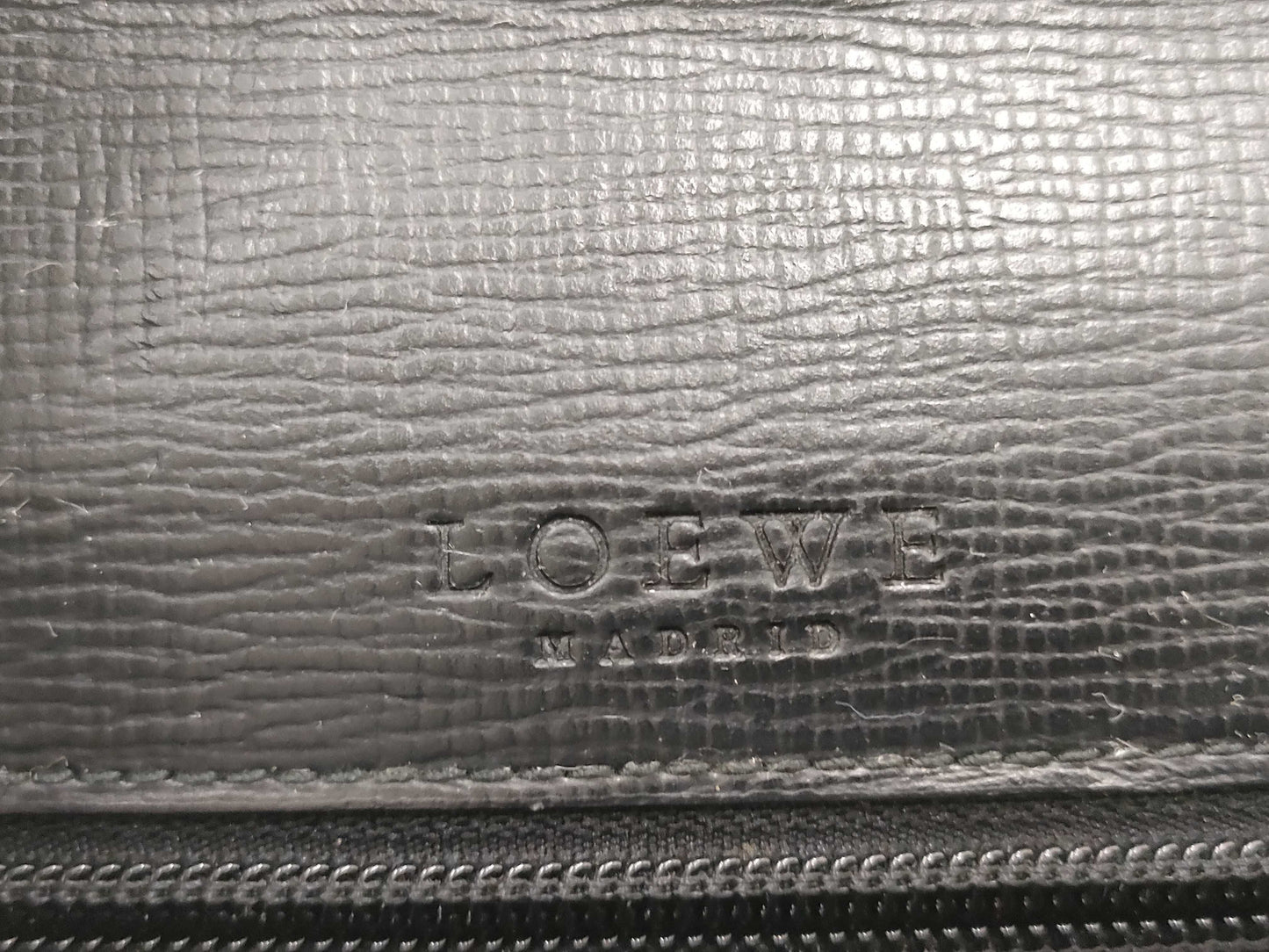 LOEWE Leather Anagram Clutch Bag Black Clutch Bag