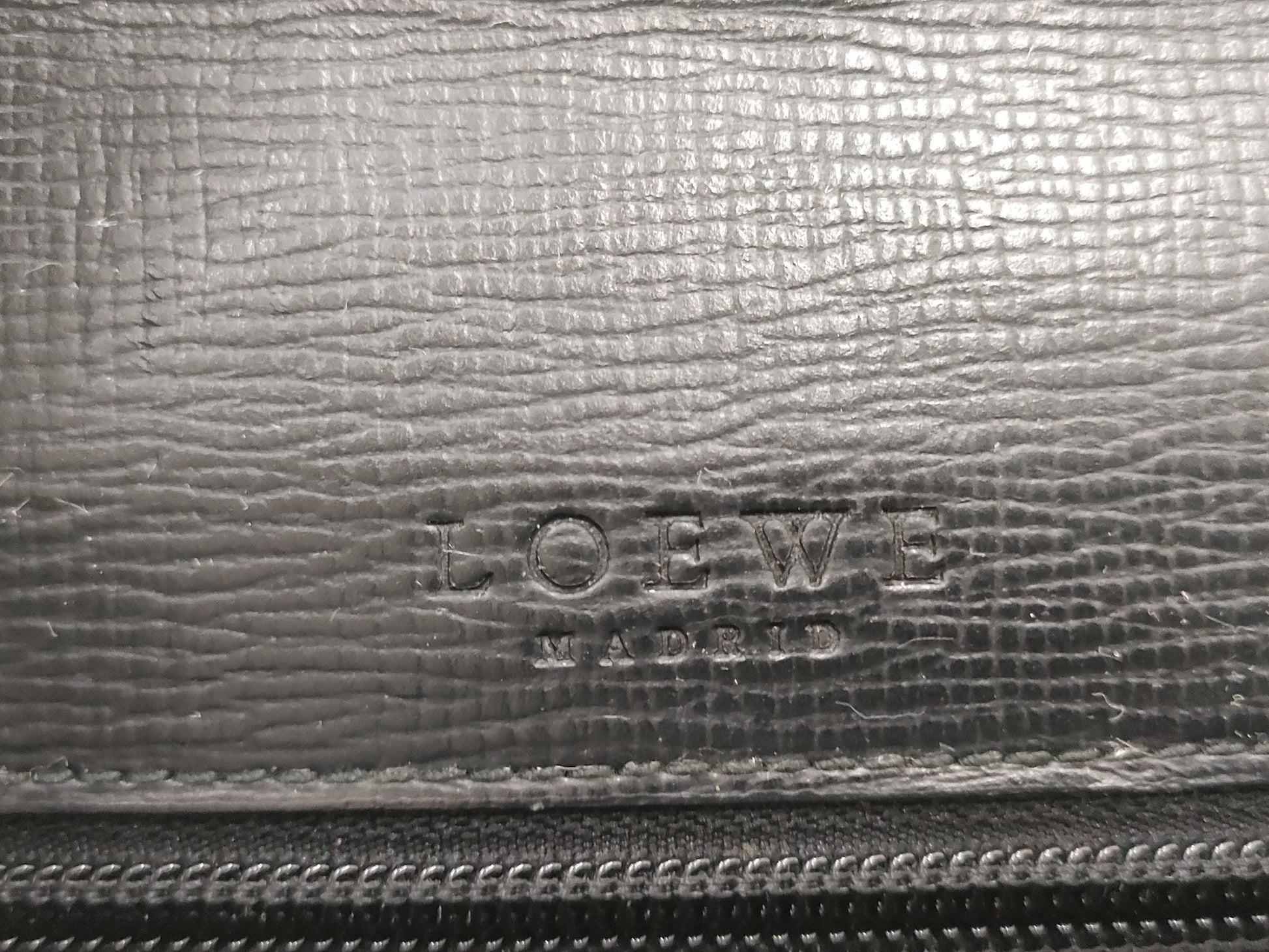 LOEWE Leather Anagram Clutch Bag Black Clutch Bag