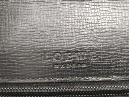 LOEWE Leather Anagram Clutch Bag Black Clutch Bag