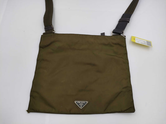 PRADA Nylon Shoulder Bag with No Gusset