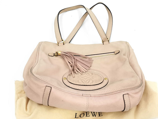 LOEWE Anagram Madrid Leather Tote Handbag