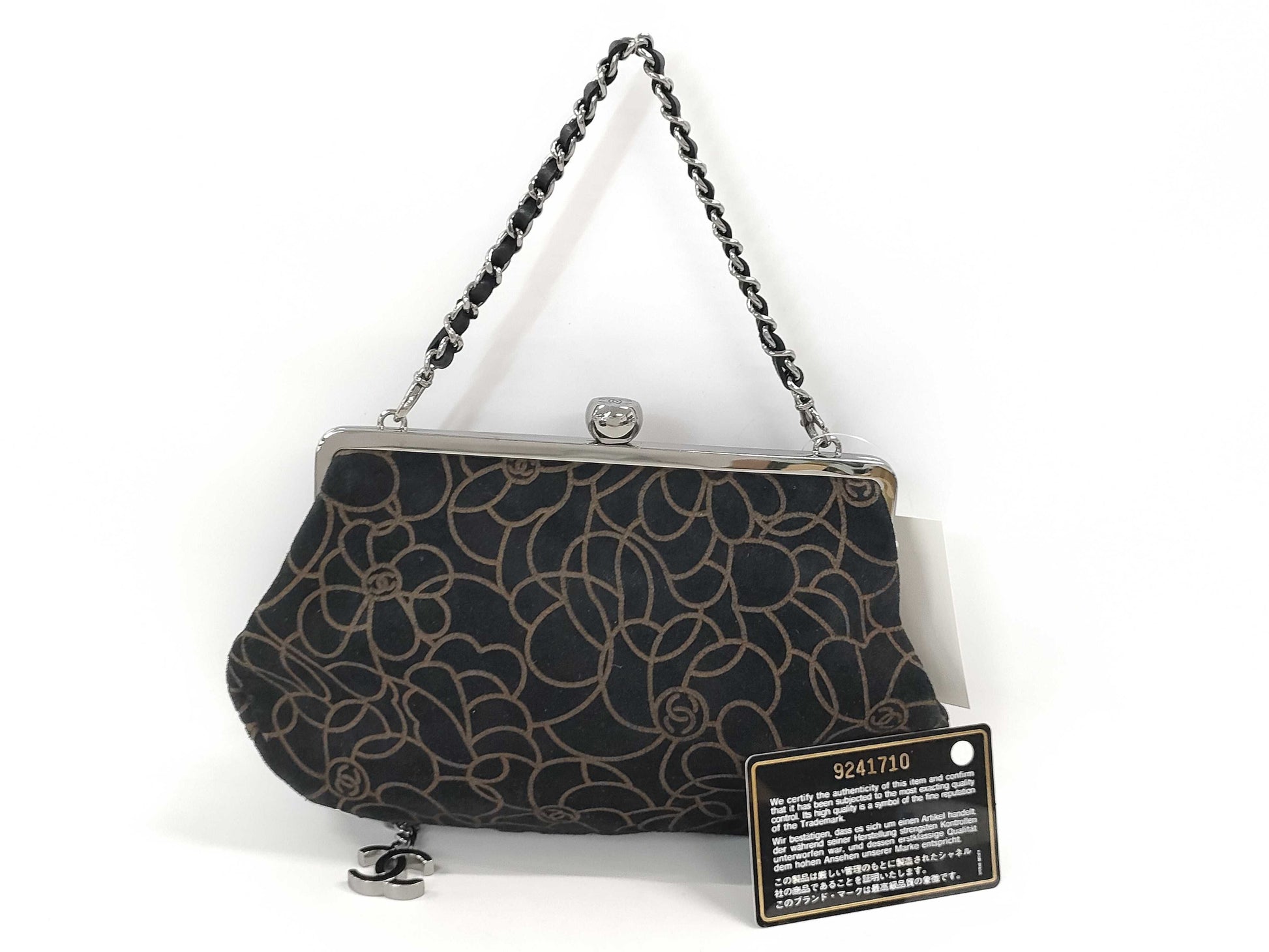 CHANEL Clasp Chain Camellia Handbag