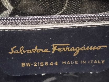 Salvatore Ferragamo All Leather Handbag with Gancini Charm