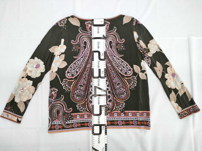LEONARD Long Sleeve Khaki Top