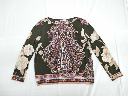LEONARD Long Sleeve Khaki Top