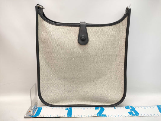 HERMES □K Evelyn Evelyn 1 Toile H Shoulder Bag