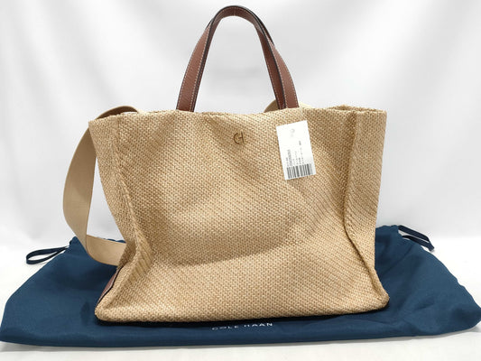Cole Haan Straw Tote 2-Way Shoulder Bag