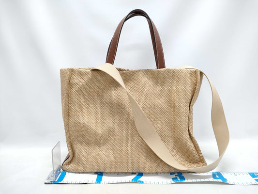 Cole Haan Straw Tote 2-Way Shoulder Bag
