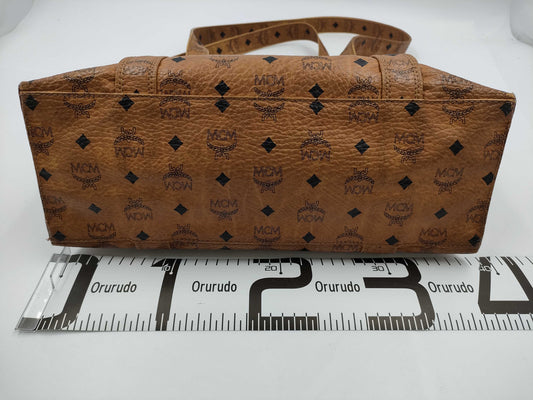 MCM All-Over Print Brown Tote Bag