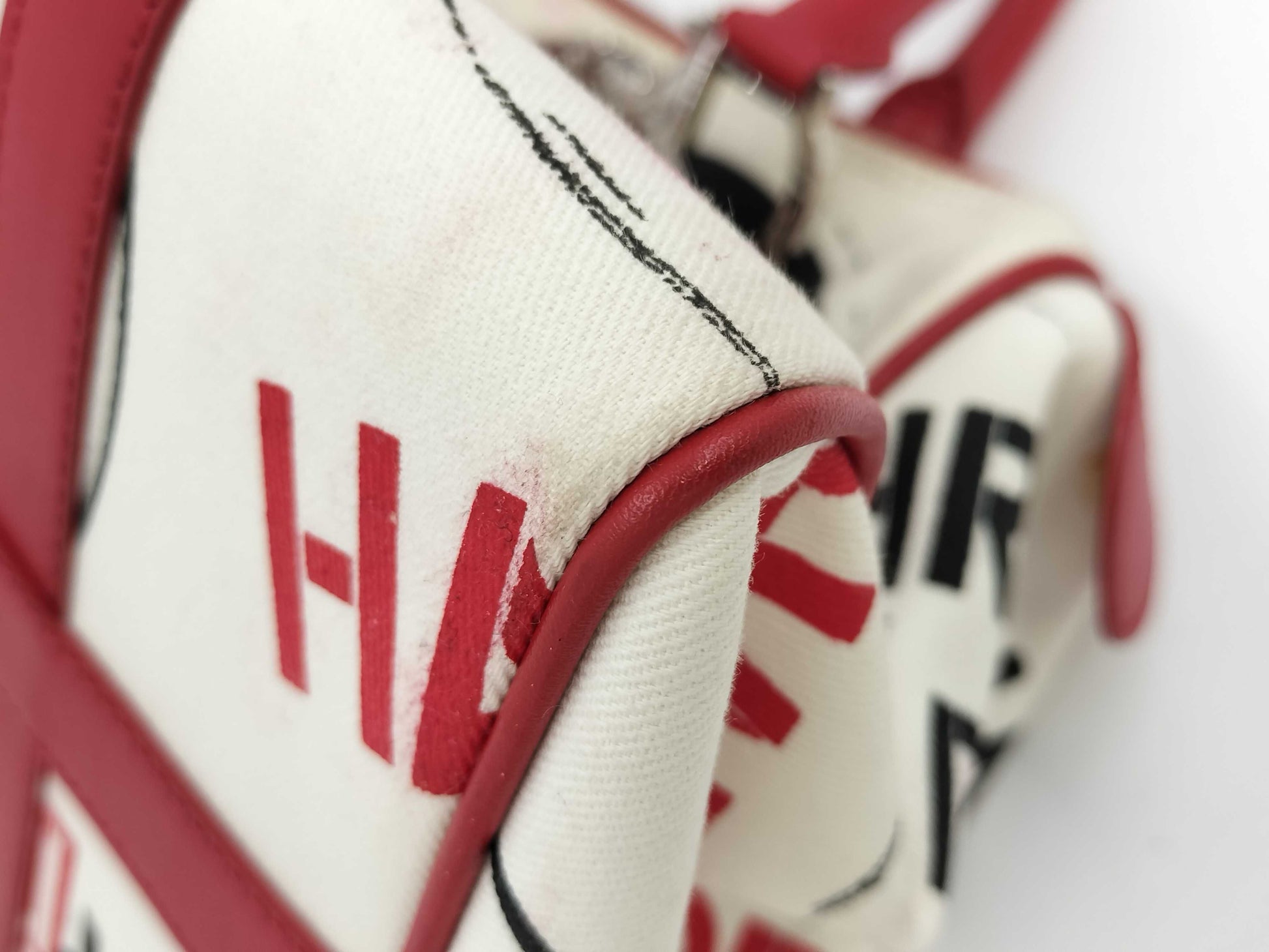 Dior Trotter Hardcore Mini Boston Bag, White and Red