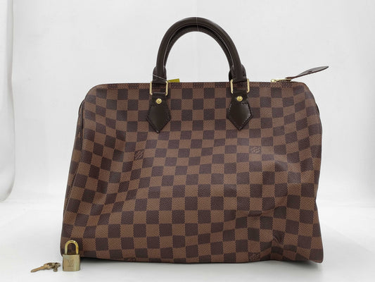 LOUIS VUITTON Damier N41523 Speedy 35 Boston Bag